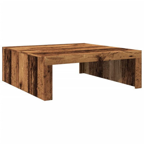 vidaXL Salontafel 100x100x35 cm bewerkt hout oude houtkleurig afbeelding2 - 1