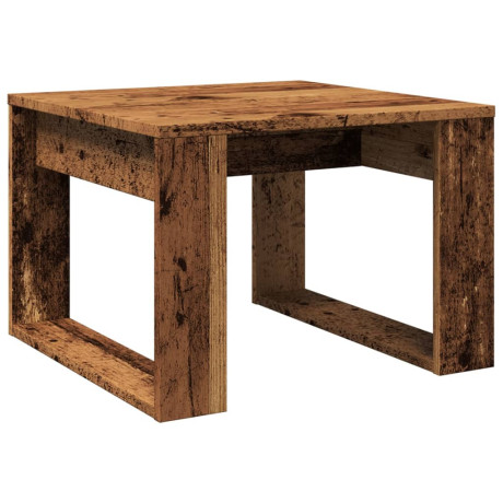 vidaXL Bijzettafel 50x50x35 cm bewerkt hout oud houtkleurig afbeelding2 - 1