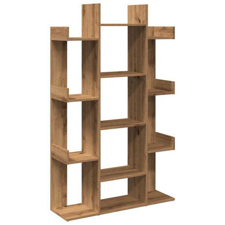 vidaXL Boekenkast 86x25,5x140 cm bewerkt hout artisanaal eikenkleur afbeelding2 - 1