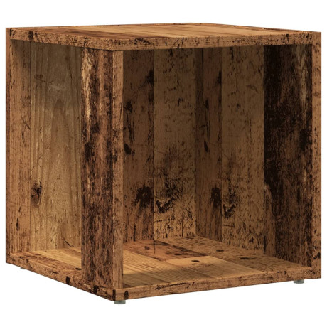 vidaXL Bijzettafel 33x33x34 cm bewerkt hout oud houtkleurig afbeelding2 - 1