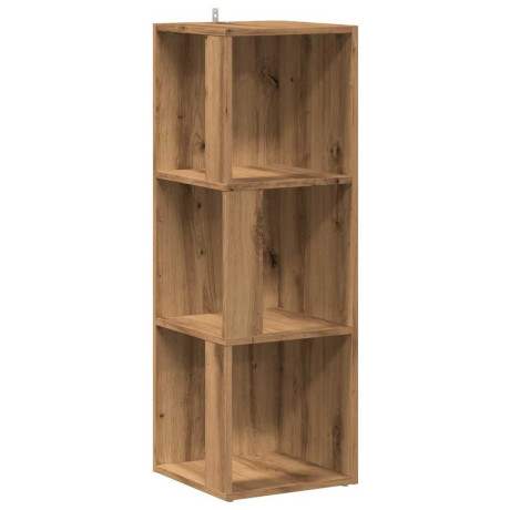vidaXL Hoekkast 33x33x100 cm bewerkt hout artisanaal eikenkleur afbeelding2 - 1