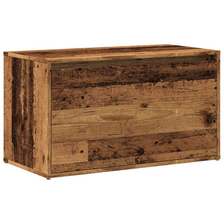 vidaXL Halbankje 80x40x45 cm bewerkt hout oud houtkleurig afbeelding2 - 1