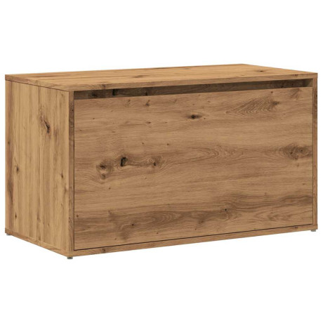 vidaXL Halbankje 80x40x45 cm bewerkt hout artisanaal eikenkleur afbeelding2 - 1