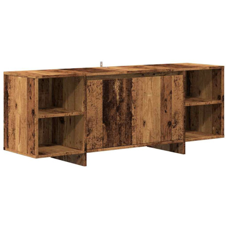 vidaXL Tv-meubel 130x35x50 cm bewerkt hout oud houtkleurig afbeelding2 - 1