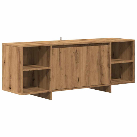 vidaXL Tv-meubel 130x35x50 cm bewerkt hout artisanaal eikenkleur afbeelding2 - 1
