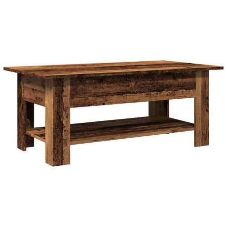 vidaXL Salontafel 102x55x42 cm bewerkt hout oud houtkleurig afbeelding2 - 1
