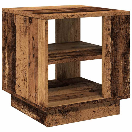 vidaXL Salontafel 40x40x43 cm bewerkt hout oud houtkleurig afbeelding2 - 1