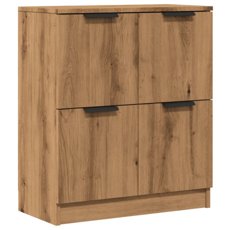 vidaXL Dressoir 60x30x70 cm bewerkt hout artisan eikenkleurig afbeelding2 - 1