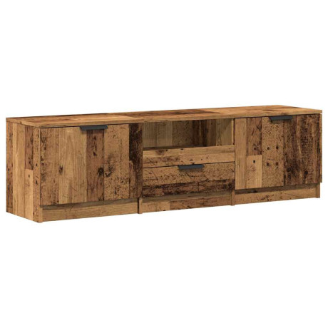 vidaXL Tv-meubel 140x35x40 cm bewerkt hout oud houtkleurig afbeelding2 - 1