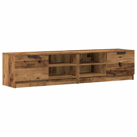 vidaXL Tv-meubels 2 st 80x35x36,5 cm bewerkt hout oud houtkleurig afbeelding2 - 1