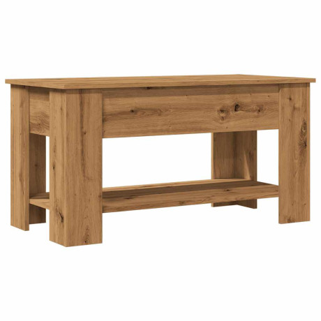 vidaXL Salontafel 101x49x52 cm bewerkt hout artisanaal eikenkleur afbeelding2 - 1