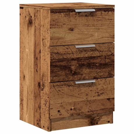 vidaXL Nachtkastje 40x36x65 cm bewerkt hout oud houtkleurig afbeelding2 - 1