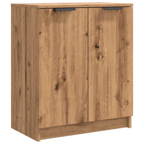 vidaXL Schoenenkast 59x35x70 cm bewerkt hout artisanaal eikenkleurig afbeelding2 - 1