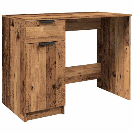 vidaXL Bureau 100x50x75 cm bewerkt hout oud houtkleurig afbeelding2 - 1