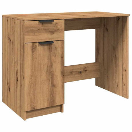 vidaXL Bureau 100x50x75 cm bewerkt hout artisanaal eikenkleur afbeelding2 - 1