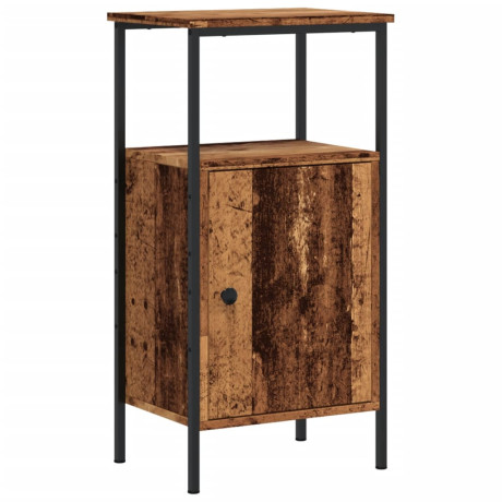 vidaXL Nachtkastje 41x31x80 cm bewerkt hout oud houtkleurig afbeelding2 - 1