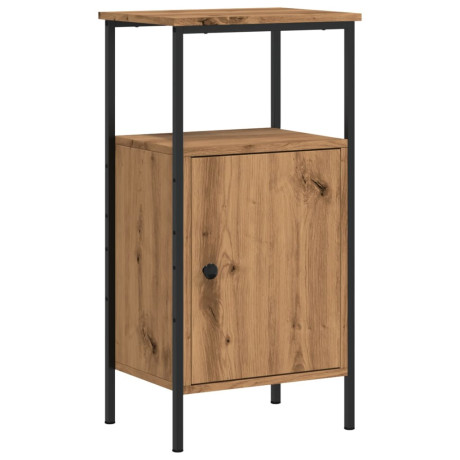 vidaXL Nachtkastje 41x31x80 cm bewerkt hout artisanaal eikenkleurig afbeelding2 - 1