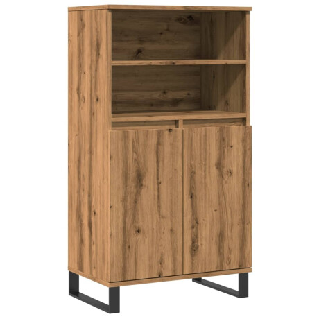 vidaXL Hoge kast 60x36x110 cm bewerkt hout artisanaal eikenkleur afbeelding2 - 1