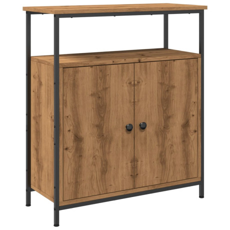 vidaXL Dressoir 70x30x80 cm bewerkt hout artisanaal eikenkleur afbeelding2 - 1