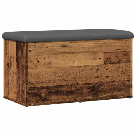 vidaXL Opbergbankje 82x42x45 cm bewerkt hout oud houtkleurig afbeelding2 - 1