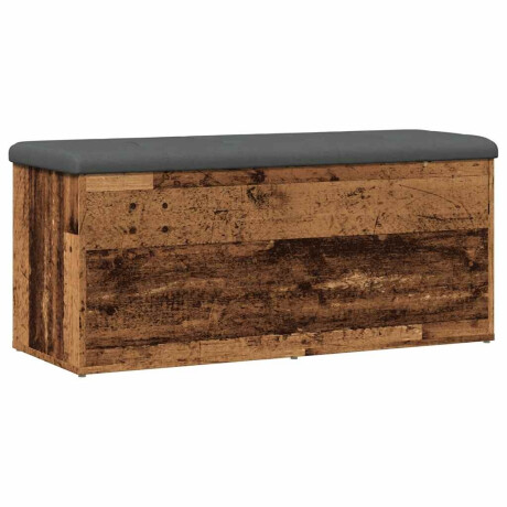 vidaXL Opbergbankje 102x42x45 cm bewerkt hout oud houtkleurig afbeelding2 - 1