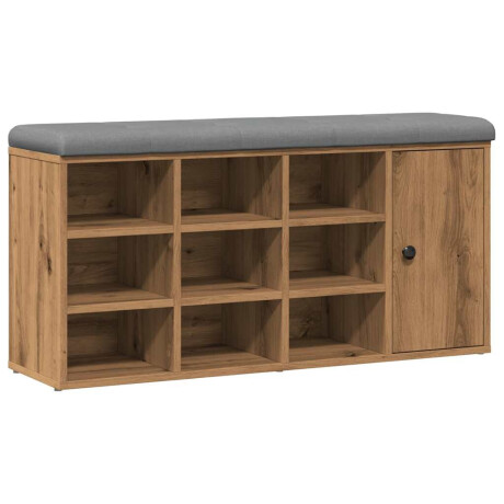 vidaXL Schoenenbank 102x32x50 cm bewerkt hout artisanaal eikenkleur afbeelding2 - 1