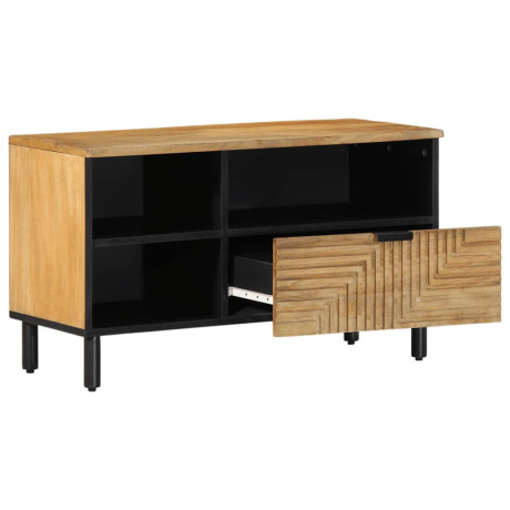 vidaXL Tv-meubel 80x33x46 cm massief mangohout bruin afbeelding2 - 1