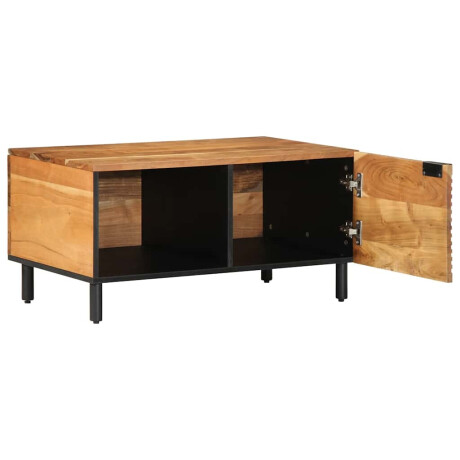 vidaXL Salontafel 80x50x40 cm Massief Acaciahout afbeelding2 - 1
