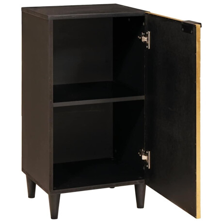 vidaXL Dressoir Zwart en Goud 40 x 33 x 75 cm massief mangohout afbeelding2 - 1