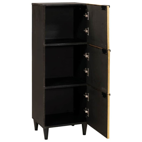 vidaXL Bijzetkast Zwart en Goud 40 x 33.5 x 110 cm massief mangohout afbeelding2 - 1