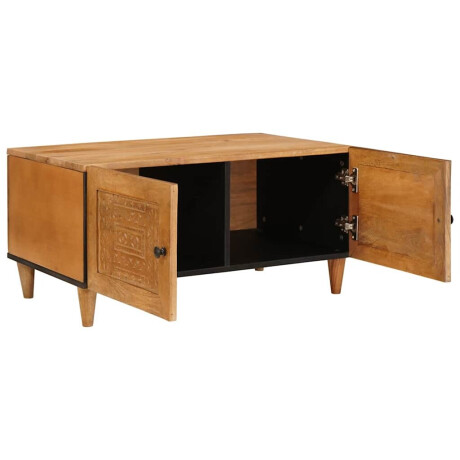 vidaXL Salontafel Licht Bruin 80 x 54 x 40 cm Bewerkt hout afbeelding2 - 1