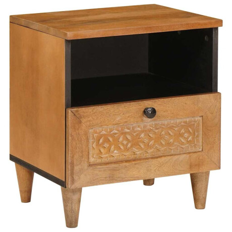 vidaXL Nachtkastje Licht Bruin 40 x 33 x 46 cm Bewerkt hout afbeelding2 - 1