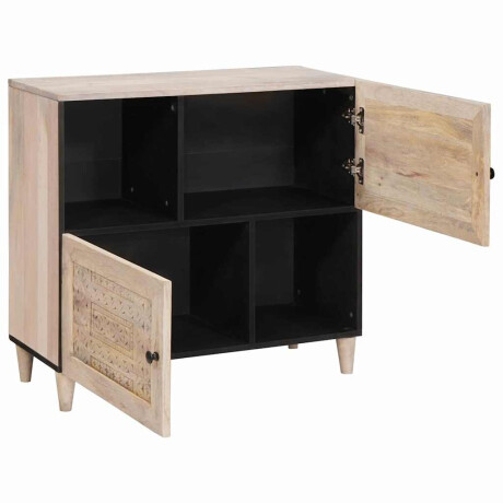 vidaXL Dressoir Wit Massief mango-hout en samengesteld hout afbeelding2 - 1