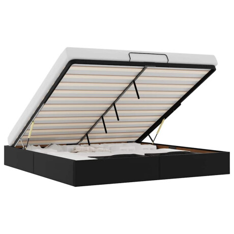 vidaXL Bedframe zonder matras 180x200 cm kunstleer zwart afbeelding2 - 1