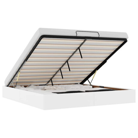 vidaXL Bedframe zonder matras 180x200 cm kunstleer wit afbeelding2 - 1