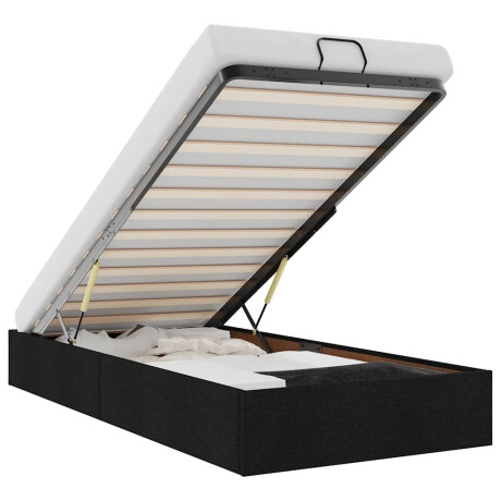 vidaXL Bedframe zonder matras 80x200 cm stof zwart afbeelding2 - 1
