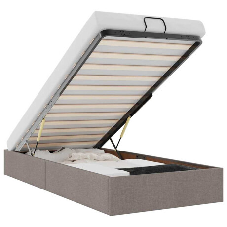 vidaXL Bedframe zonder matras 90x190 cm stof taupe afbeelding2 - 1