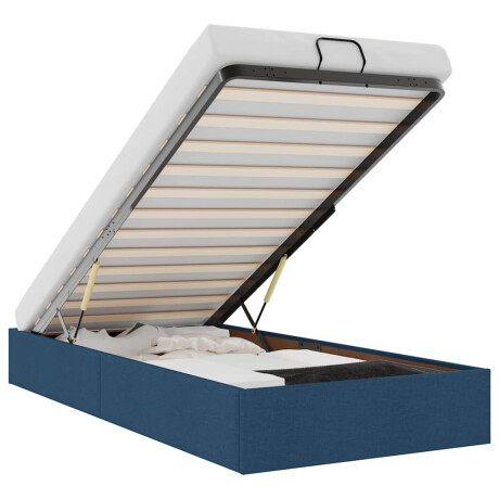 vidaXL Bedframe zonder matras 90x190 cm stof blauw afbeelding2 - 1