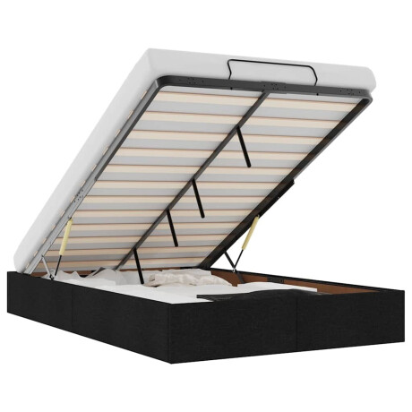 vidaXL Bedframe zonder matras 120x190 cm stof zwart afbeelding2 - 1