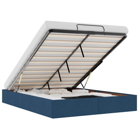 vidaXL Bedframe zonder matras 140x190 cm stof blauw afbeelding2 - 1