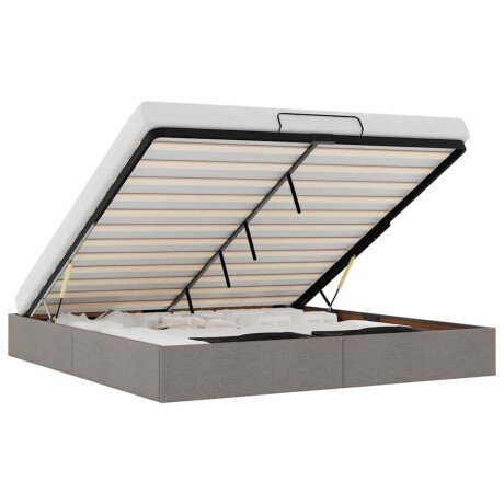 vidaXL Bedframe zonder matras 200x200 cm stof taupe afbeelding2 - 1