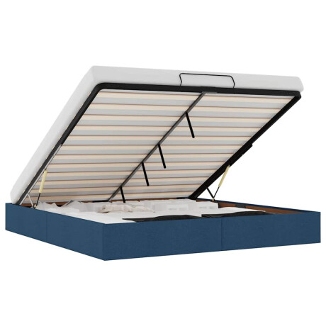 vidaXL Bedframe zonder matras 200x200 cm stof blauw afbeelding2 - 1