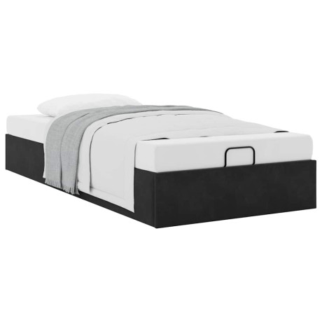 vidaXL Bedframe zonder matras 90x200 cm fluweel zwart afbeelding2 - 1