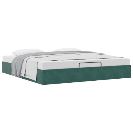 vidaXL Ottoman bedframe zonder matras 200x200 cm fluweel donkergroen afbeelding2 - 1