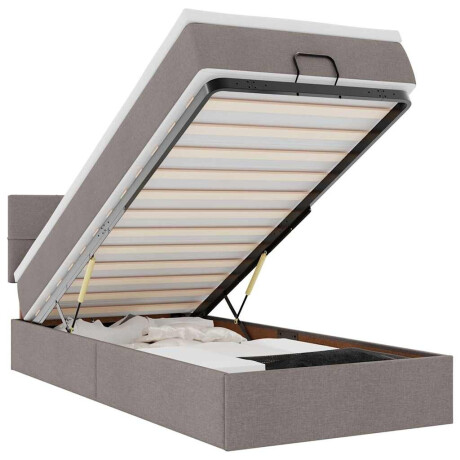 vidaXL Ottoman bed met matras 90x190cm stof taupe afbeelding2 - 1