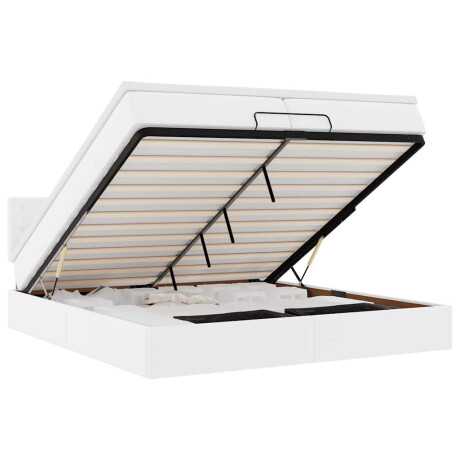 vidaXL Ottoman bed met matrassen en LED's 200x200cm kunstleer afbeelding2 - 1