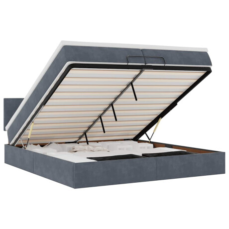 vidaXL Ottoman bed met matrassen en LED's 200x200cm fluweel afbeelding2 - 1