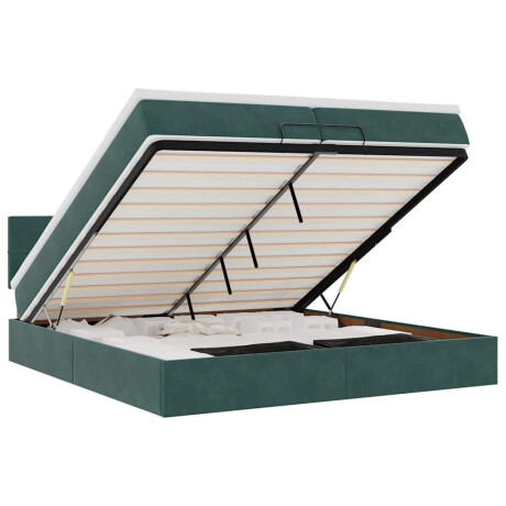 vidaXL Ottoman bed met matrassen en LED's 200x200cm fluweel afbeelding2 - 1