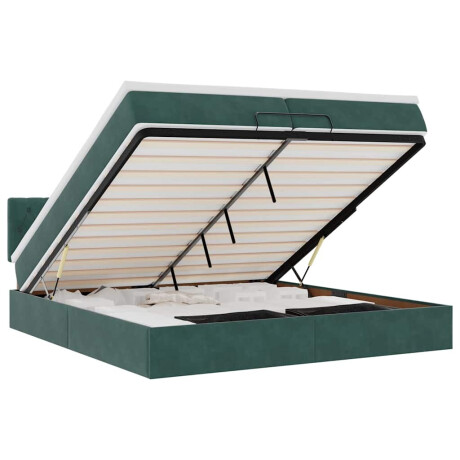 vidaXL Ottoman bed met matrassen en LED's 200x200cm fluweel afbeelding2 - 1