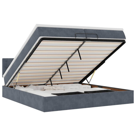 vidaXL Ottoman bed met matrassen en LED's 200x200cm fluweel afbeelding2 - 1